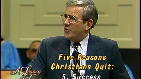 Thumbnail for A Legacy of Faith - Five Reasons Christians Quit