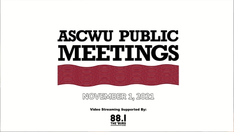 Thumbnail for ASCWU Public Meeting 11.1.21