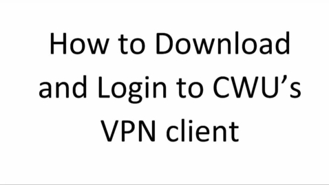 Thumbnail for VPN Instructions (Windows 10)