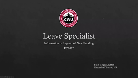 Thumbnail for entry Leave Specialist Request