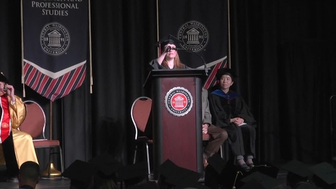 Thumbnail for 2016 Graduate Hooding ceremony student speaker Caitlin Stave.