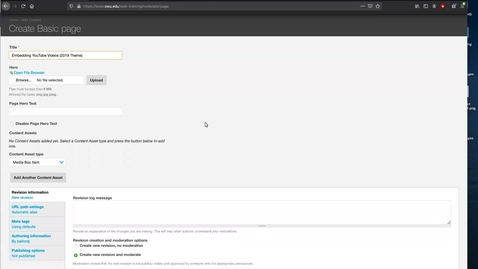 Thumbnail for Web Training: Embedding YouTube Videos (2019 Theme)