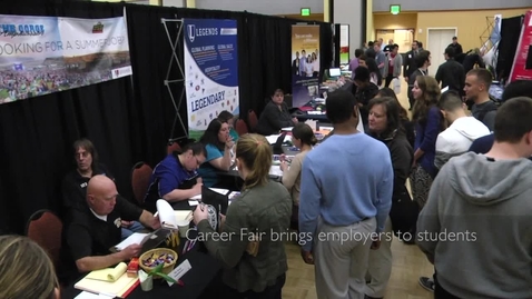 Thumbnail for entry Career fair brings employers to students