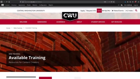 Thumbnail for Webform Training: Creating a Webform