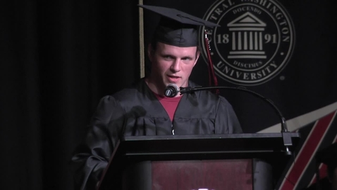Thumbnail for 2016 Graduate Hooding ceremony student speaker Zachary McCarley