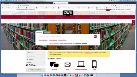 Thumbnail for A demonstration of how to use CWU finding aids online