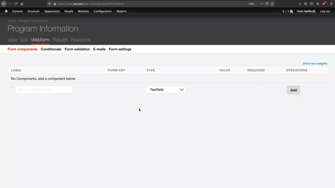 Thumbnail for Webform Training: Textfield Components