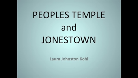 Thumbnail for entry Jonestown Survivor - Laura Johnston Kohl