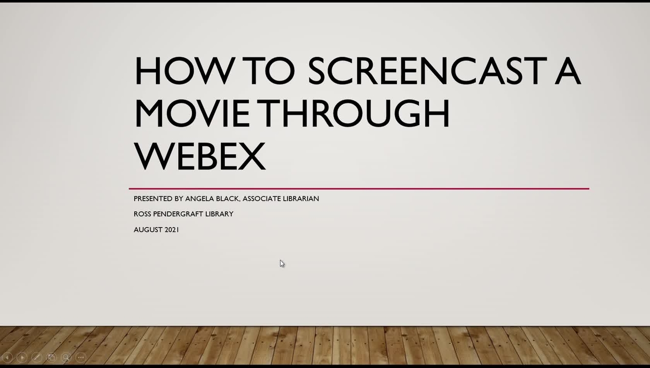 How to Screencast a Movie Over Webex