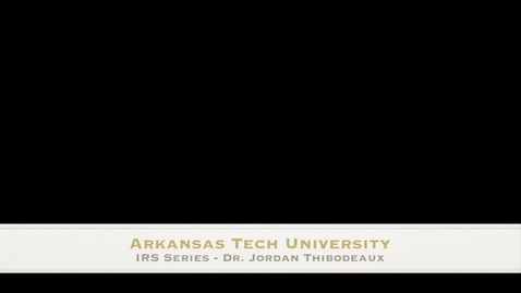 Thumbnail for IR Series - Dr Jordan Thibodeaux