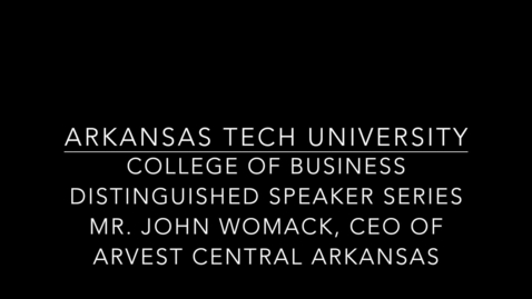 Thumbnail for Mr. John Womack, CEO of Arvest Central Arkansas