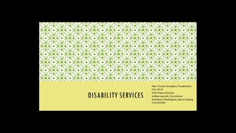 Thumbnail for Disability Services