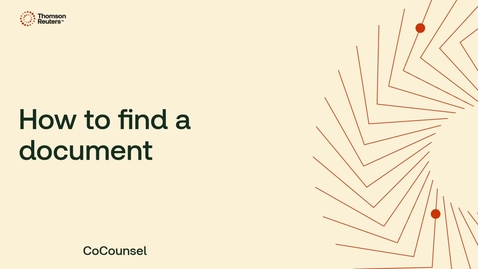 Thumbnail for How to find a document in Practical Law