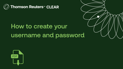 Thumbnail for How to create your username and password