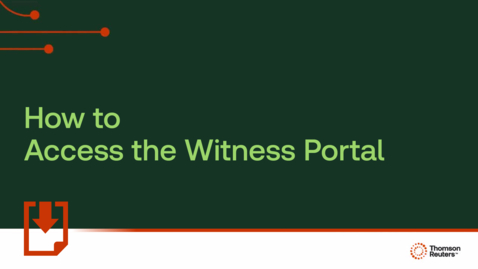 Thumbnail for How to access the witness portal