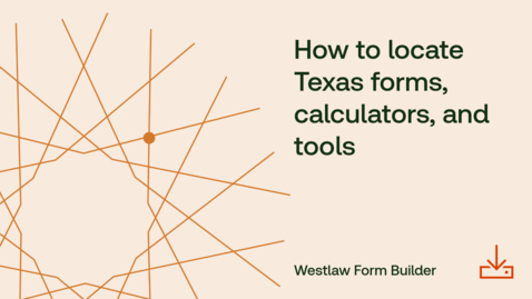 Thumbnail for How to locate Texas forms, calculators and tools