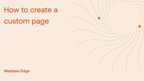 Thumbnail for How to create a custom page