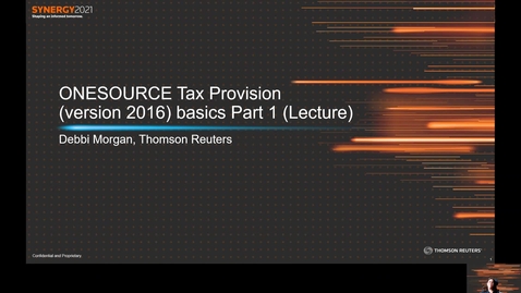 Thumbnail for ONESOURCE Tax Provision (version 2016) basics