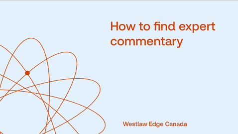 Thumbnail for How to find expert commentary