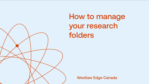 Thumbnail for How to manage your research folders