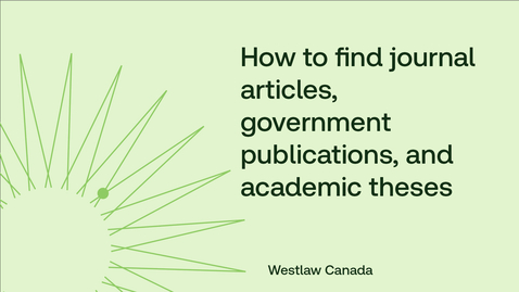 Thumbnail for How to find journal articles, government publications, and academic theses