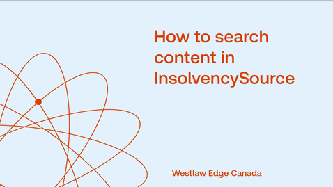 Thumbnail for How to search content in InsolvencySource
