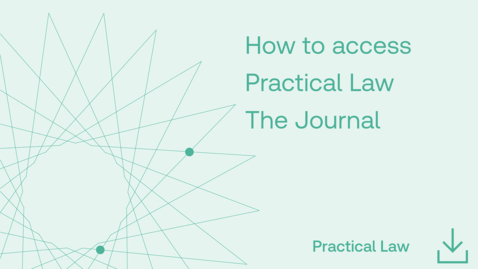 Thumbnail for How to access Practical Law The Journal