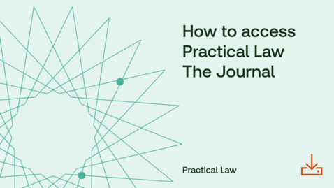 Thumbnail for How to access Practical Law The Journal
