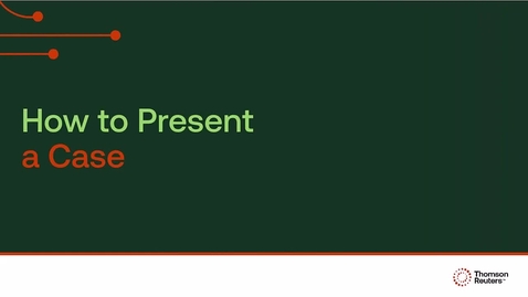 Thumbnail for How to present a case