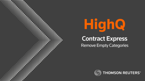 Thumbnail for Contract Express - Remove Empty Categories