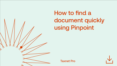 Thumbnail for How to find a document quickly using Pinpoint
