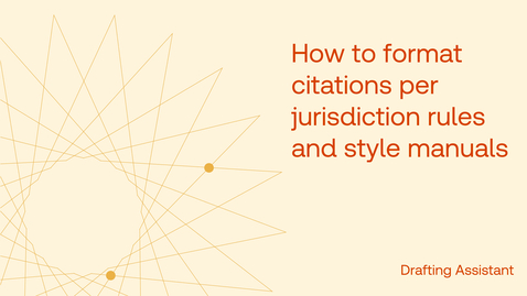 Thumbnail for How to format citations per jurisdiction rules and style manuals