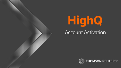 Thumbnail for HighQ - Account Activation