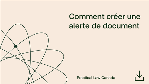 Thumbnail for Comment créer une alerte de document
