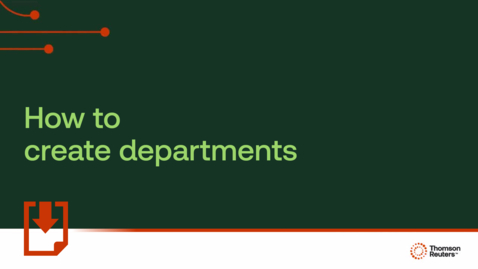 Thumbnail for How to create departments