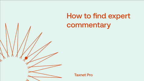Thumbnail for How to find expert commentary