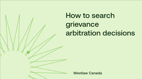 Thumbnail for How to search grievance arbitration decisions