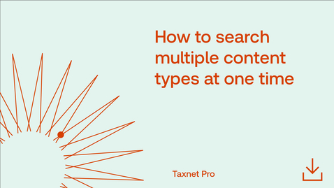 Thumbnail for How to search multiple content types at one time