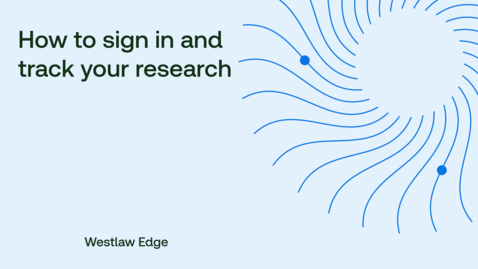 Thumbnail for How to sign on and track your research