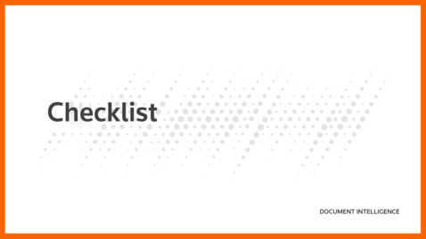 Thumbnail for Checklist