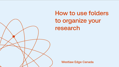 Thumbnail for How to use folders to organize your research