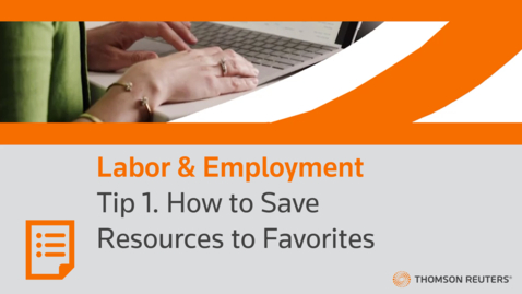 Thumbnail for Tip 1. How to Save Resources to Favorites