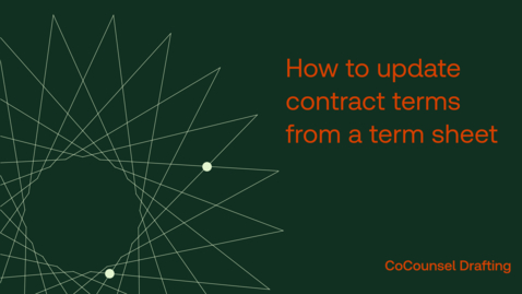Thumbnail for How to update contract terms from a term sheet 