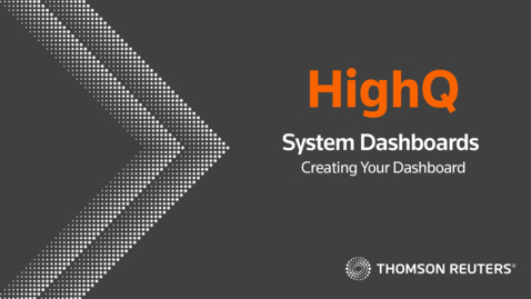Thumbnail for System Dashboards - Creating your dashboard