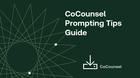 Thumbnail for CoCounsel Prompting Tips