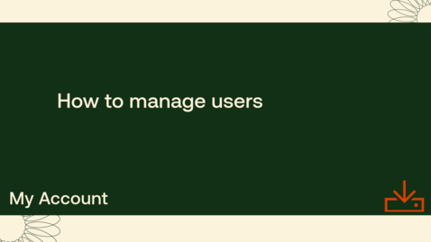 Thumbnail for How to manage users