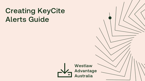 Thumbnail for Creating KeyCite Alerts Guide