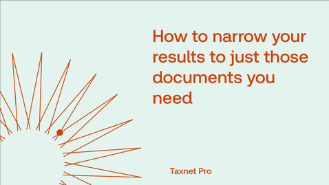 Thumbnail for How to narrow your results to just those documents you need