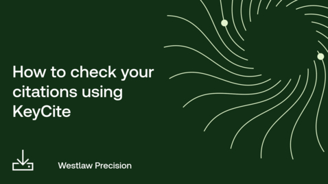 Thumbnail for How to check your citations using KeyCite