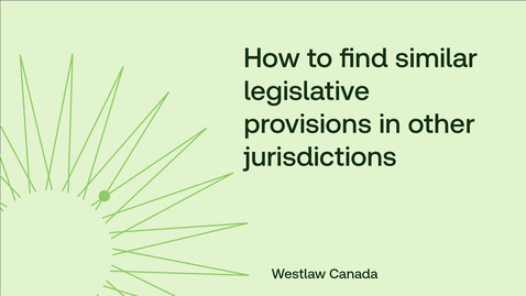 Thumbnail for How to find similar legislative provisions in other jurisdictions